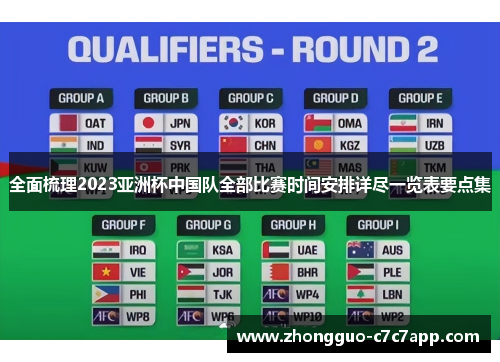 全面梳理2023亚洲杯中国队全部比赛时间安排详尽一览表要点集